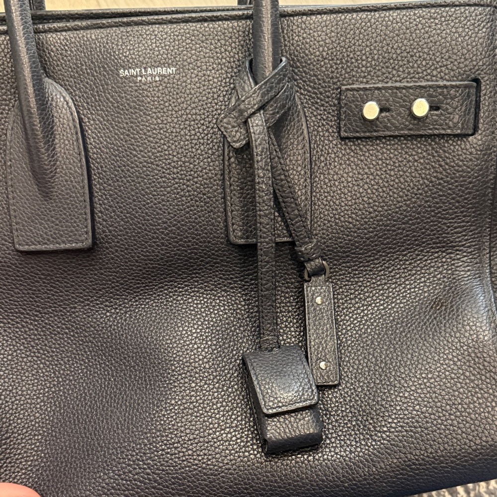 Saint Laurent Navy Sac De Jour in Small - Picture 2 of 5